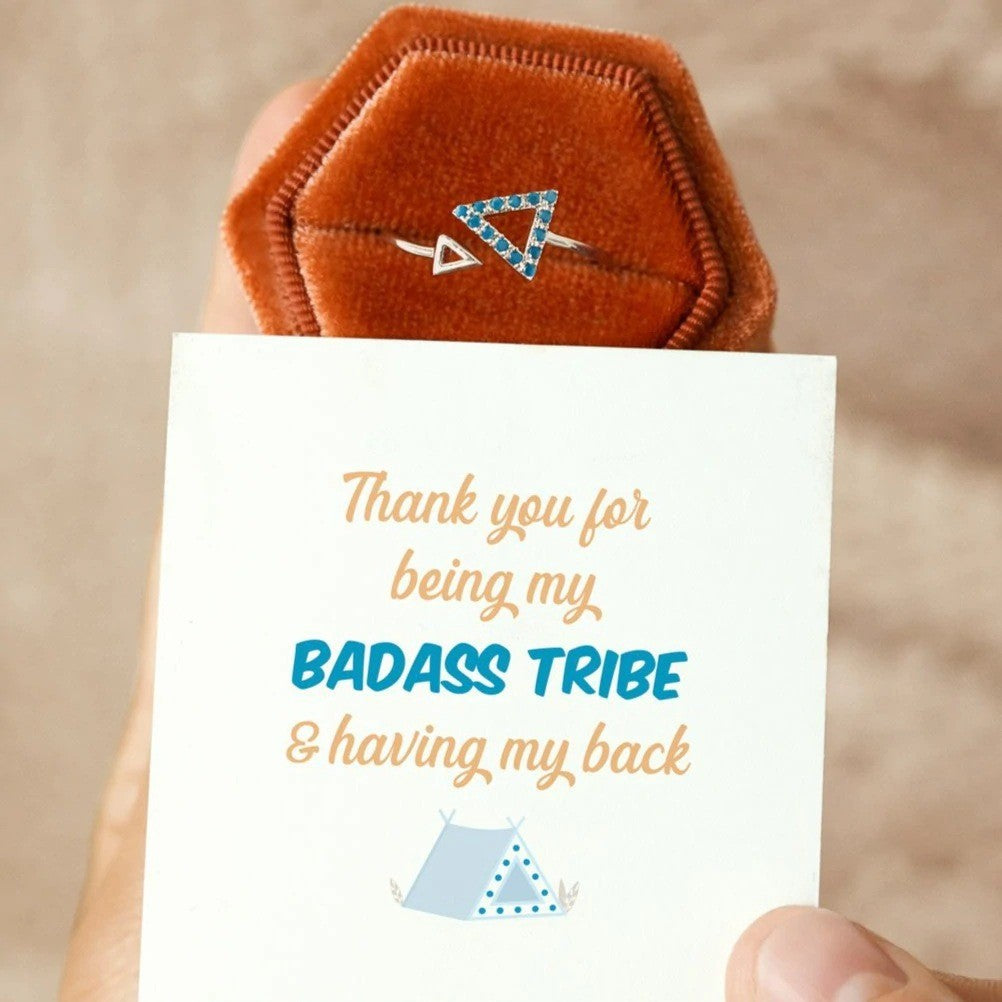 Wholesale Copper Triangle Set Zircon Open Ring